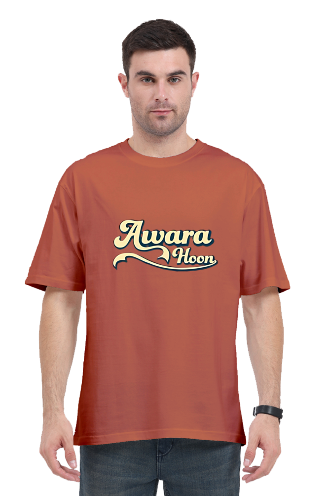 Aawara Hoon - Men’s Graphic Printed Oversized Classic T-Shirt - Graphic Printed T-Shirt