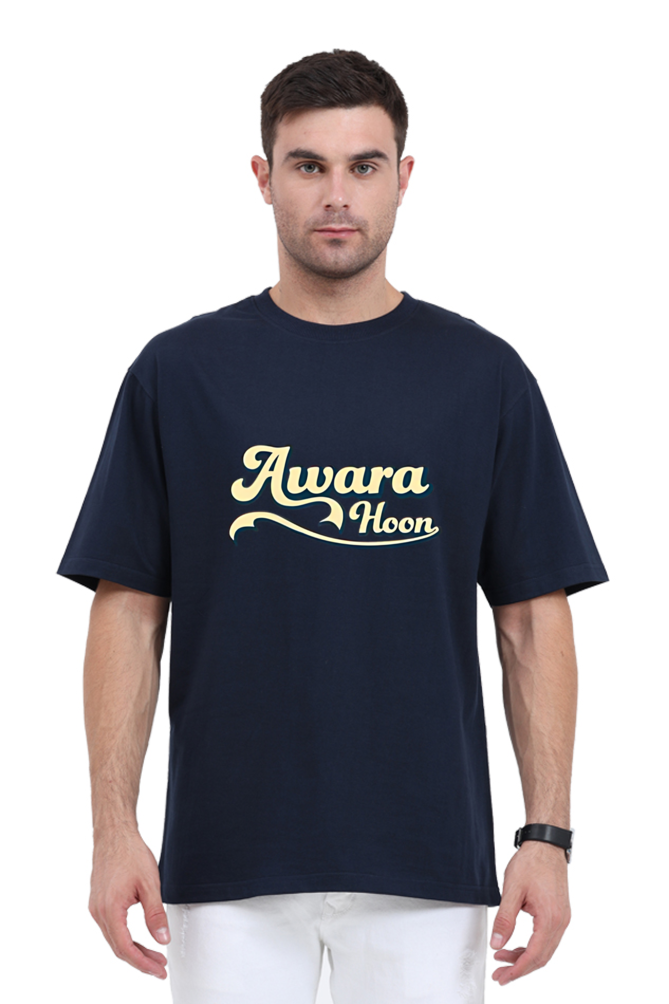 Aawara Hoon - Men’s Graphic Printed Oversized Classic T-Shirt - Graphic Printed T-Shirt